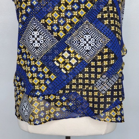 Roz & Ali Moroccan Mama Mixed Media Sleeveless Summer Layered Top NWT Size 1X - Picture 3 of 16